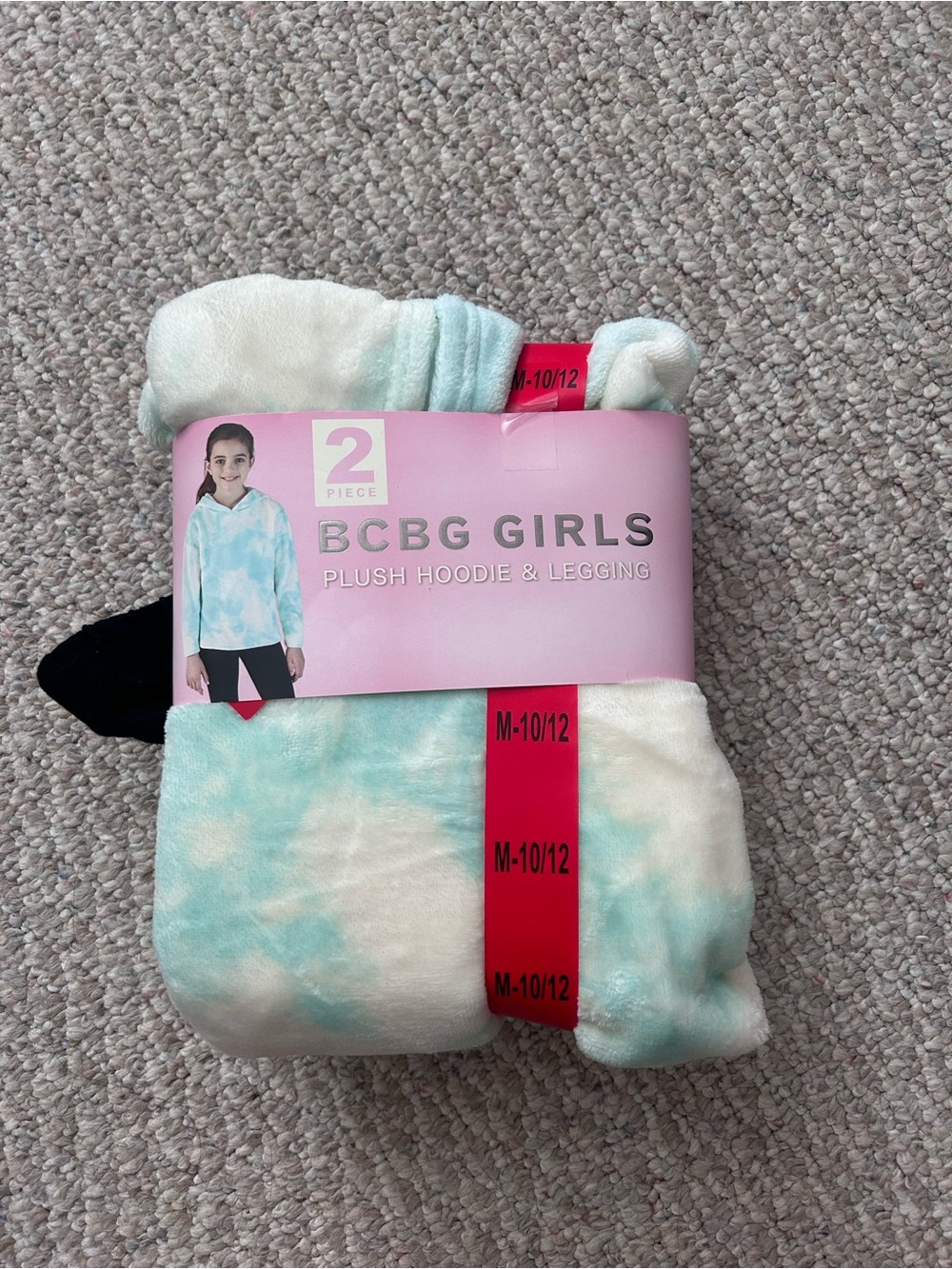 NWT BCBG Girls Plush Hoodie & Legging Set - size M 10/12